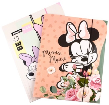 2X TECZKA Z GUMKĄ A4 DLA DZIEWCZYNKI MINNIE MOUSE