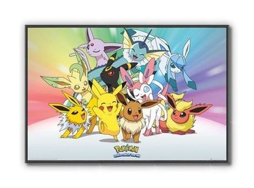 Pokemony, Eevee i ewolucje – plakat 61x91,5 cm
