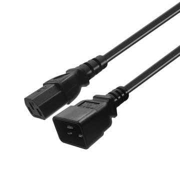 IEC 320 C13 do C20 zasilanie prądem zmiennym przed