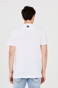 PHILIPP PLEIN T-shirt męski biały z dużym logo M