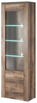 Witryna jednodrzwiowa LARONA 05 satin nussbaum + t