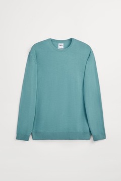 ZARA MAN SWETER Z WEŁNY MERYNOSA L