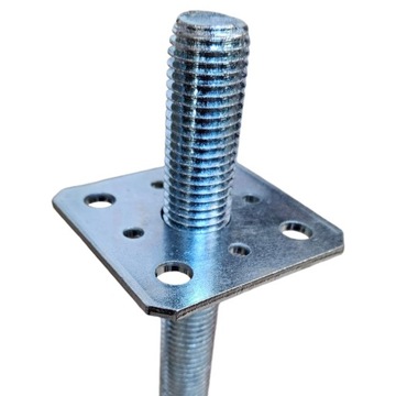 BLACHA 4mm 80x80 PRZYSPAWANA NAKRĘTKA NA PRĘT M24