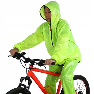 Rowerowy płaszcz przeciwdeszczowy zielony XXL