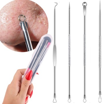 ŁYŻECZKI UNY DO USUWANIA WĄGRÓW ZASKÓRNIKÓW DWUSTRONNE SONDA PODOLOGICZNA