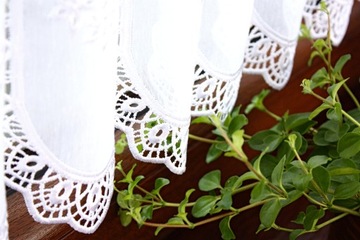 Заздростка Gipiura Белая штора-панель для кухни, высота 60 см