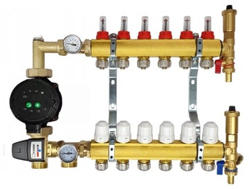 ROZDZIELACZ 6 obw DO OGRZEWANIA PODŁOGOWEGO PODŁOGÓWKI Z GRUPĄ POMPOWĄ IBO