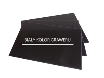 LAMINAT GRAWERSKI CZARNY - BIAŁY LASER CO2 30x60 cm gr. 1,5 mm