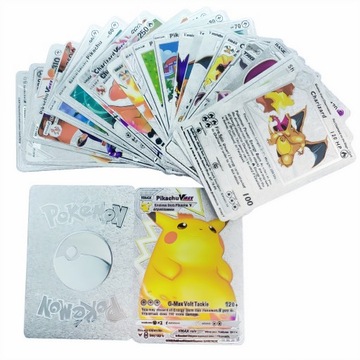 Серебряные карты покемонов 55 шт.