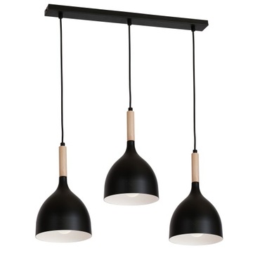 Żyrandol na lince NOAK WOOD 3xE27/60W/230V