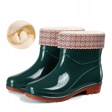 КОРОТКИЕ РЕЗИНОВЫЕ БОТИНКИ ЖЕНСКИЕ УТЕПЛЕННЫЕ СЪЕМНЫЕ