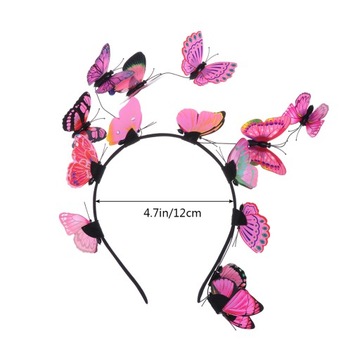 Bride Hair Hoop Motyle Klipy Nakrycia Głowy