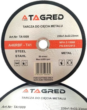 10x СТАЛЬНЫЕ МЕТАЛЛИЧЕСКИЕ РЕЖНЫЕ ДИСКИ SLIM RBF 230x1,6