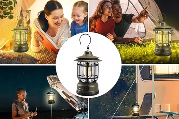СОЛНЕЧНАЯ ЛАМПА SOLAR CAMPING РЕТРО АККУМУЛЯТОРНЫЙ СВЕТОДИОДНЫЙ ФАКАР С РУЧКОЙ