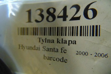 HYUNDAI SANTA FE I VÍKO KUFRU ZADNÍ