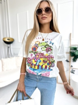 БЛУЗКА ЖЕНСКАЯ из хлопка, короткие рукава, модный принт