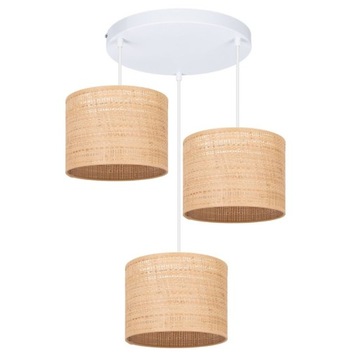 SKANDYNAWSKA LAMPA PLAFON WISZĄCA RATAN RATTAN