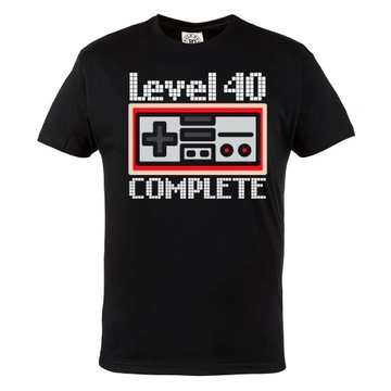 MĘSKA KOSZULKA NA 40 URODZINY LEVEL 40 COMPLETE