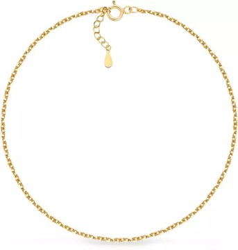 Złota bransoletka 585 ANKIER diamentowany 19 cm