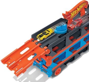 HOT WHEELS TRANSPORTER CARS ГОНОЧНЫЕ ТРАССЫ +3 машины