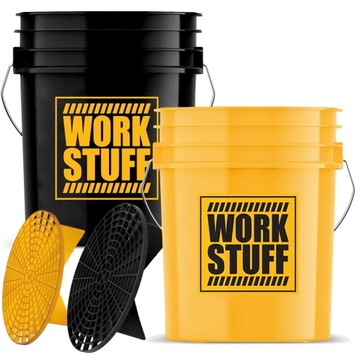 Ведро Work Stuff желтое WASH 20л с сепаратором