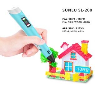Волшебная 3D-ручка SUNLU SL-200 Красный/Красный