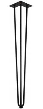 NOGA MEBLOWA HAIRPIN 3 PRĘTY 710 MM LOFT CZARNA