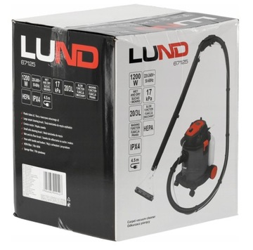 МНОГОФУНКЦИОНАЛЬНЫЙ ПЫЛЕСОС ДЛЯ ОБИВКИ КОВРОВ 1200ВТ LUND 67125