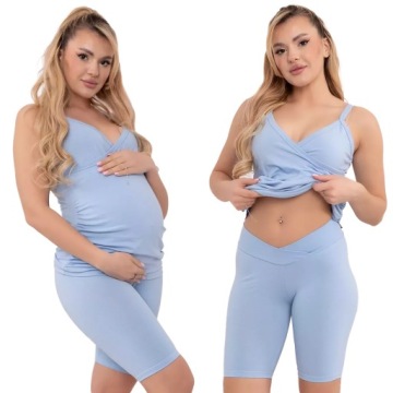 FORMOMMY LEGGINSY CIĄŻOWE GETRY SPODNIE KOLARKI Z NISKIM STANEM XXL