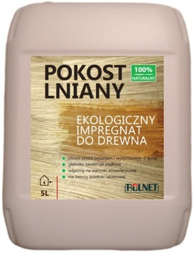 Pokost lniany Impregnat do drewna 5l WYDAJNY