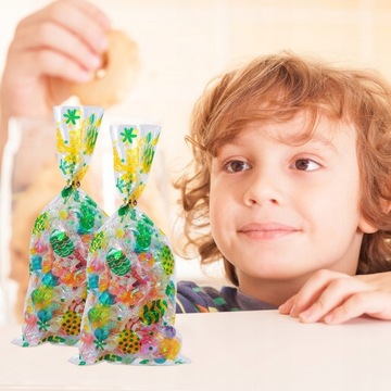 100шт Пасхальные целлофановые пакеты Целлофановый пакет