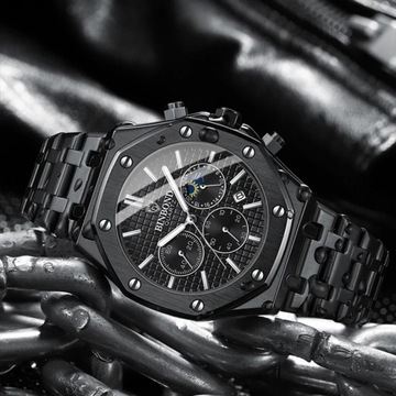 2024 New Luxury Man Wristwatch Waterproof Luminous Chronograph Watch for