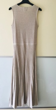 Massimo Dutti lux plisowana sukienka dzianina XS