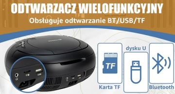 Портативный проигрыватель компакт-дисков Retekess TR634, FM-радио