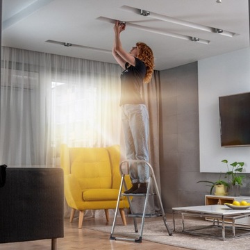 ДОМАШНЯЯ ЛЕСТНИЦА 2-Х СТУПЕНЧАТАЯ СКЛАДНАЯ СТАЛЬНАЯ ЛЕСТНИЦА 150 кг ПЛОТНАЯ ЛЕГКАЯ