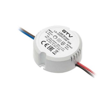 GTV Zasilacz LED puszkowy 12V 15W 220-240VAC IP20