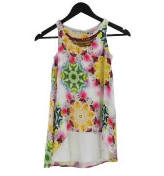 DESIGUAL WZORZYSTA BLUZKA CEKINY (7-8L)