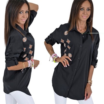 STYLOWA OVERSIZOWA KOSZULA LEEVEE! WZ.3 S