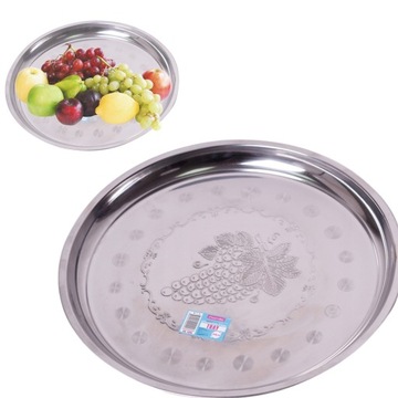 PATERA TACA DO SERWOWANIA TALERZ STALOWA 34 cm KAMILLE