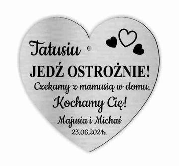 Подвеска в машину «Дорогая, замедли свое сердце». Двусторонняя.