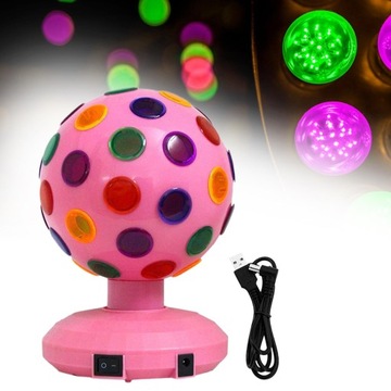 Лампа Disco Ball Компактный светодиодный стробоскоп RGB для комнаты