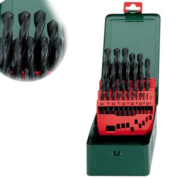 WIERTŁA DO METALU 1-13mm 25szt WIERTŁO METABO