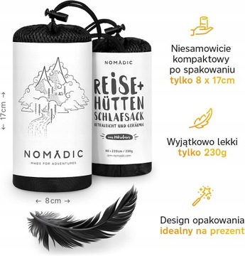 МИНИ ТУРИСТИЧЕСКИЙ ПОХОДНЫЙ СПАЛЬНИК ИЗ МИКРОФИБРЫ ЛЁГКИЙ 2,2 х 0,9