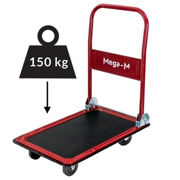 Wózek transportowy platformowy magazynowy 150KG KOŁA NA ŁOŻYSKACH