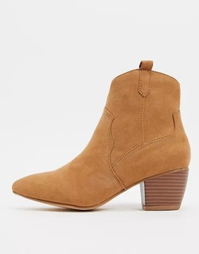 ASOS OASIS BOTKI ZAMSZOWE KOWBOJKI WESTERN R.38