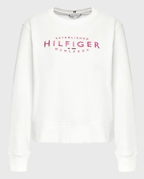 TOMMY HILFIGER Bluza WW0WW35978 Biała Relaxed Fit bawełna organiczna r. S