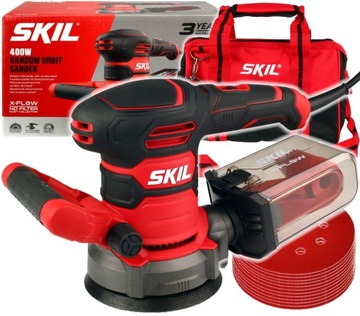 SZLIFIERKA MIMOŚRODOWA 125mm 400W 7480 SKIL + TORBA + OSPRZĘT