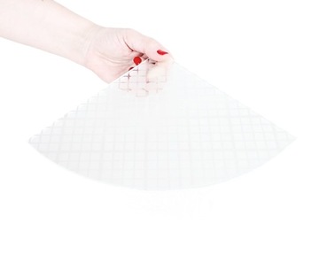 Półka szklana łazienkowa narożna caro małe 4mm ornamentowa ozdobna 15x15 cm