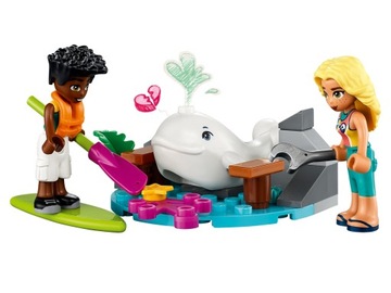 LEGO FRIENDS 41752 HYDROPLAN RATOWNICZY SAMOLOT WODNY RATUNKOWY WIELORYB