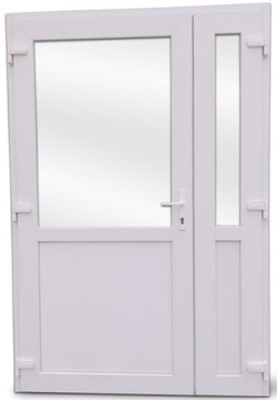 DRZWI ZEWNĘTRZNE PCV BIAŁE 180x210 DWUSKRZYDŁOWE